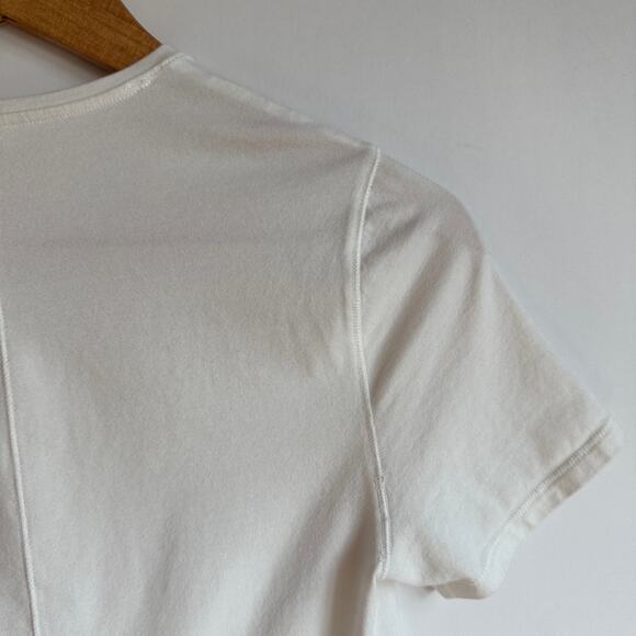 Everlane The Supima Form Crew Neck Tee Medium White Short Sleeve Cotton Jersey - Picture 8 of 13